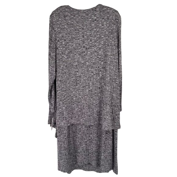 R&M Richards Womens Cascade Grey Knit Jacket Dress size 22w plus new $99 - Picture 14 of 14